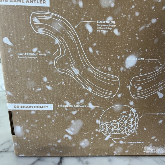 NWT Bark Box Super Chewer Reindeer Games Dog Toy Set Fetch & Gnaw Large 50 + lb - Picture 6 of 7